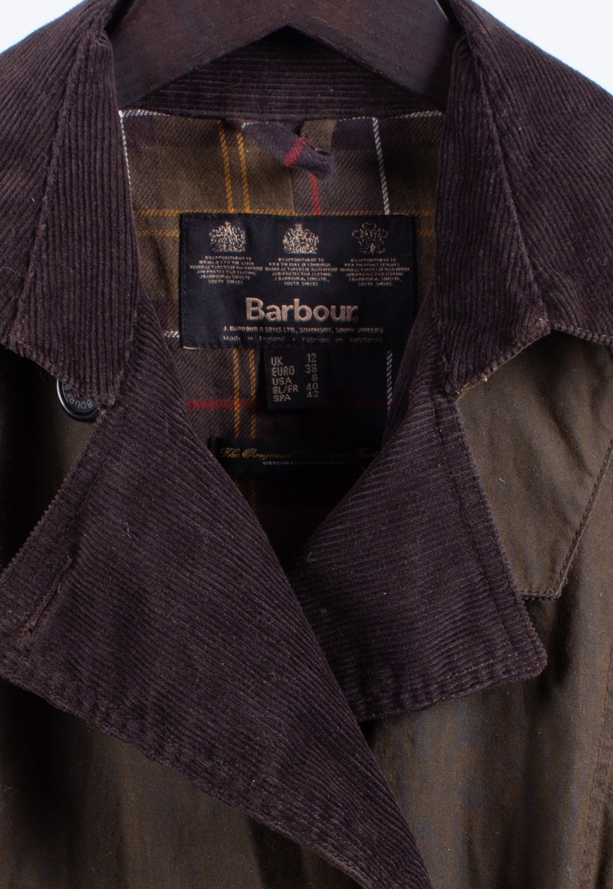 Vintage Barbour Double Breasted Wax Cotton Jacket | Vintage Clothing