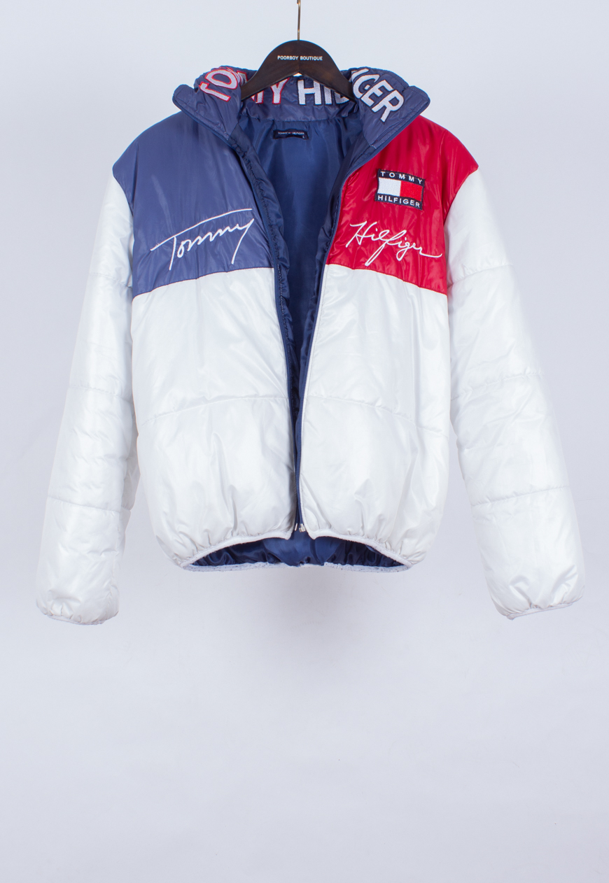 Vintage 90s Tommy Hilfiger Puffer Jacket | Vintage Clothing Online