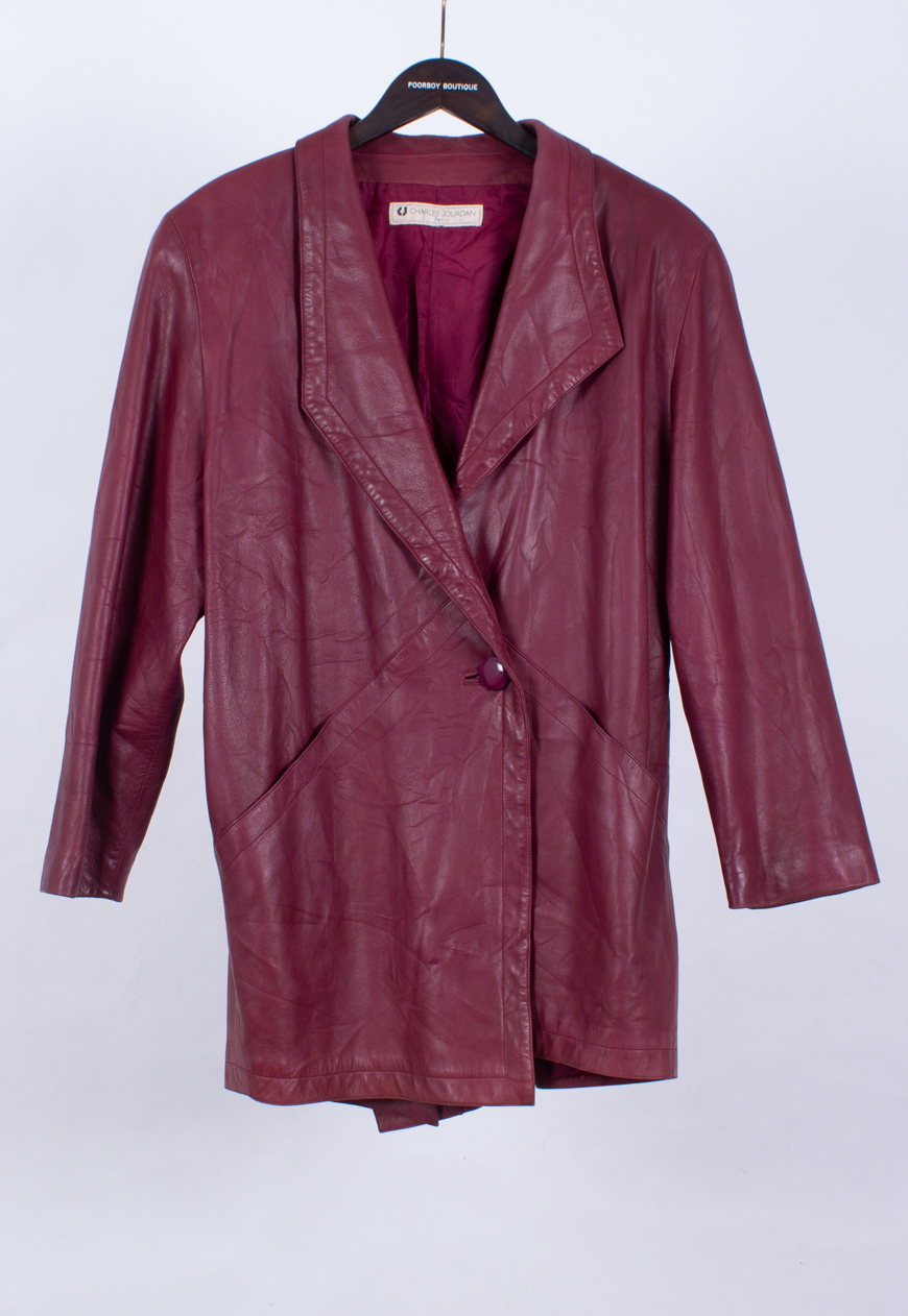 Vintage 80s Oversized Leather Jacket | Vintage Clothing Hull