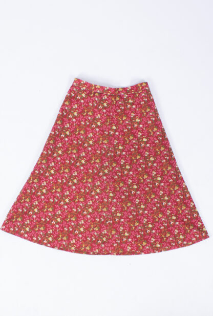 90s A-Line Pattern Skirt, Vintage Pattern Skirt, Vintage Clothing